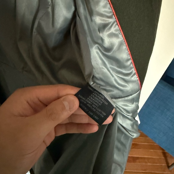 Y2K Steve Madden Sz XL Wool Blend Dark Olive Wool Blend Army Heavyweight Coat - Picture 11 of 11